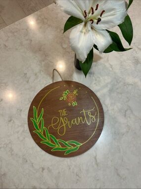 Custom Family Name Wood Sign - The Grants